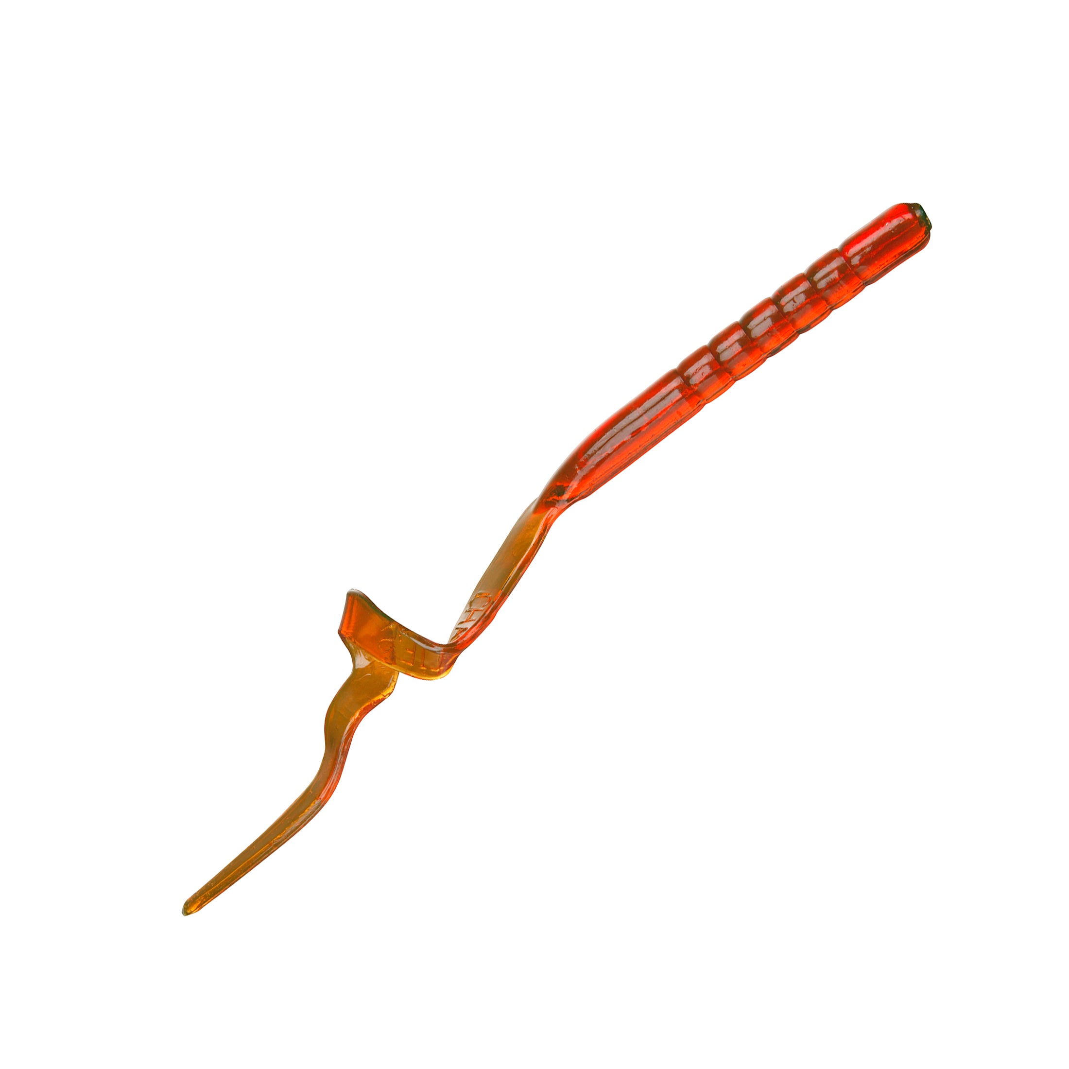 8" swimming worm in motor oil color