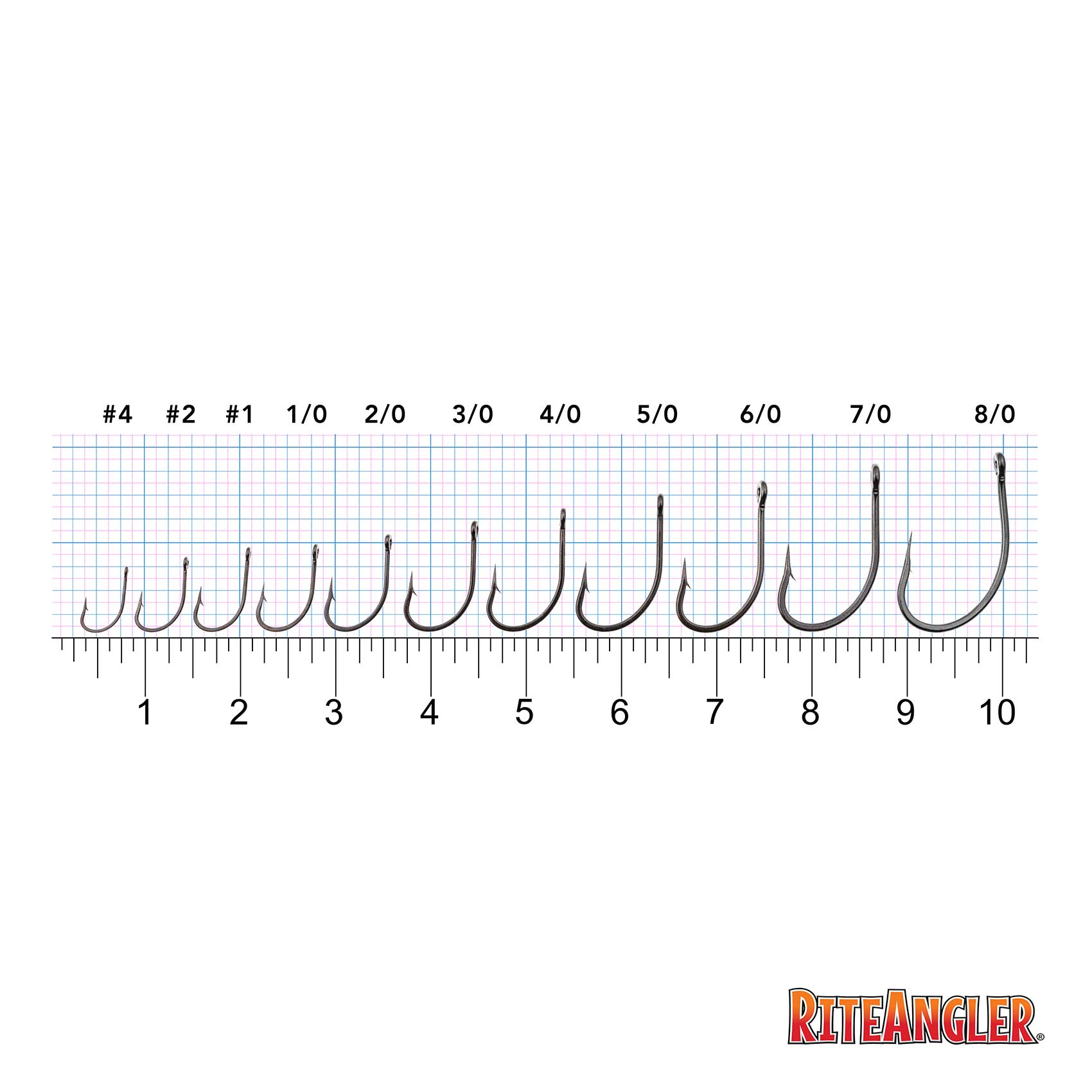 Rite Angler O'Shaughnessy short shank hook size chart