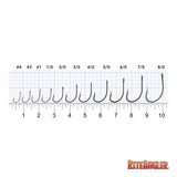 Rite Angler O'Shaughnessy short shank hook size chart