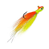 Charlies Pompano Bucktail Jig Chartreuse Orange