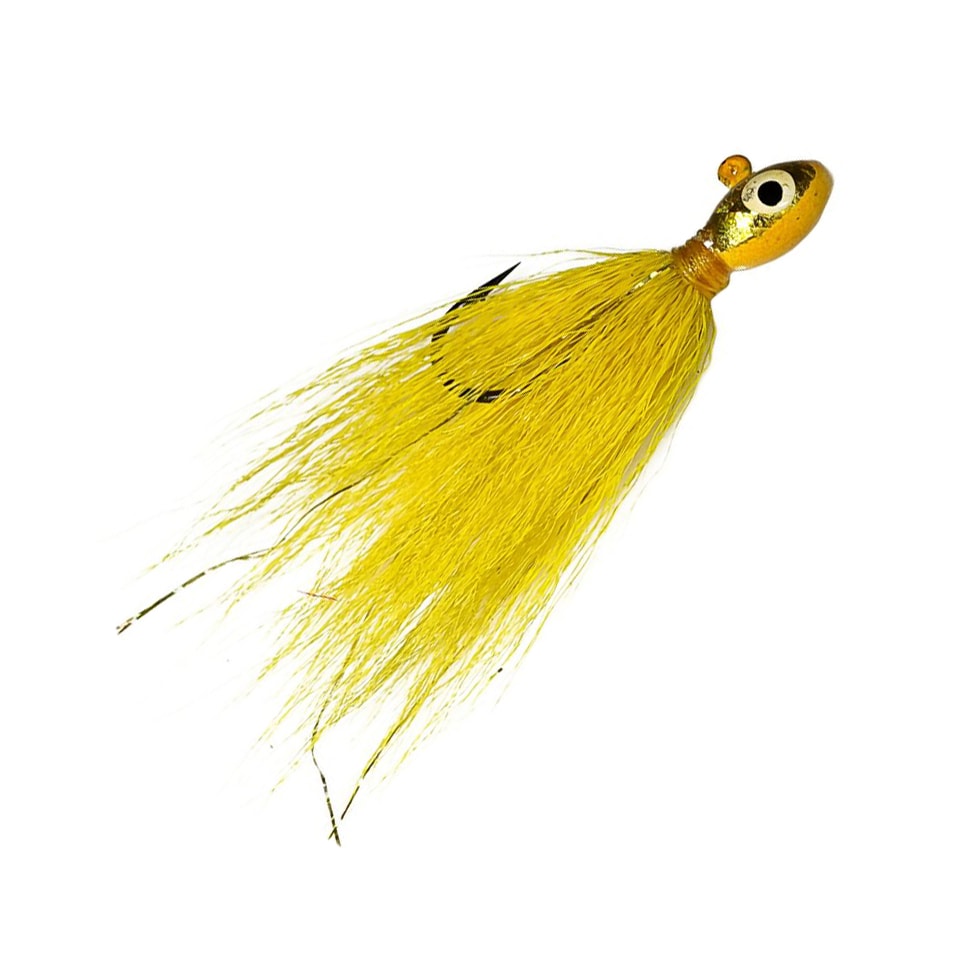 Charlies Pompano Bucktail Jig Yellow Shad
