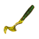 Charlies Worms 5" grub Rootbeer Green