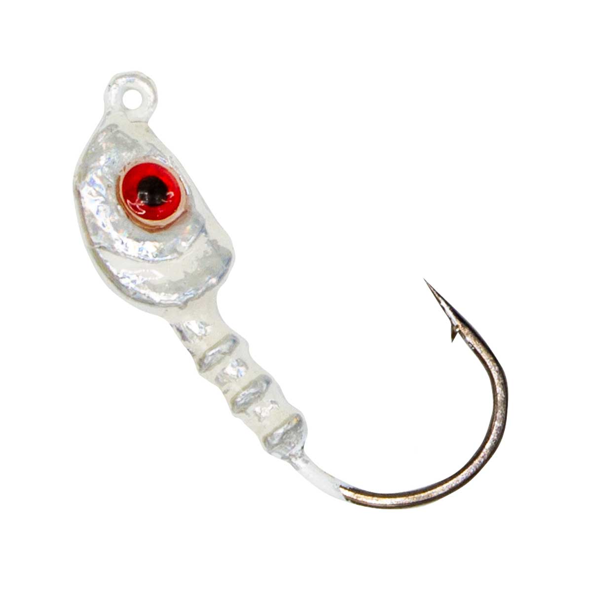 Charlies Worms Saltwater Jighead White