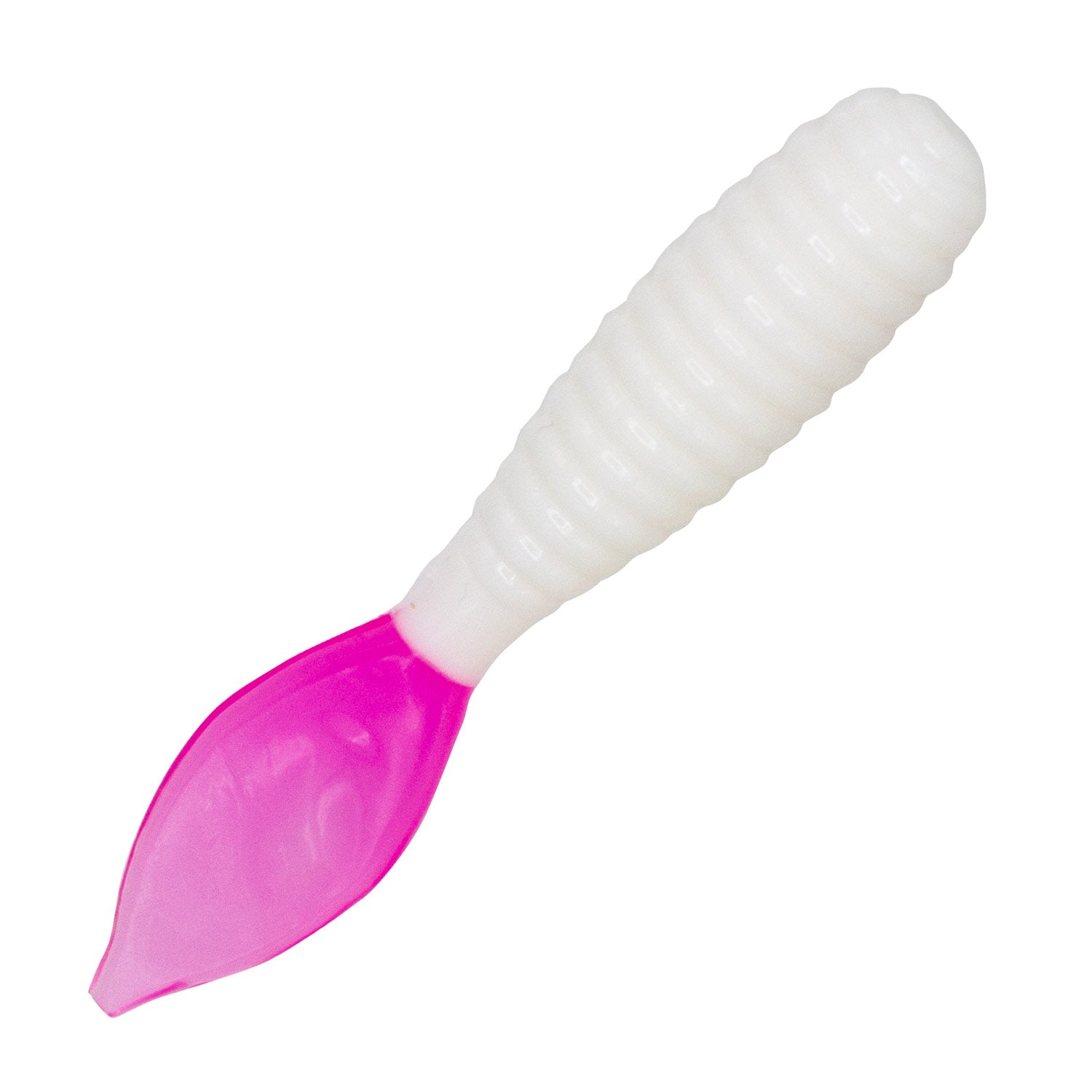 Charlies Worms Spade Tail Grub Pink White