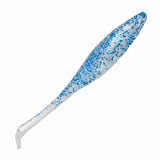 Charlies Worms Super Twitchin Shad Pearl Blue Flake
