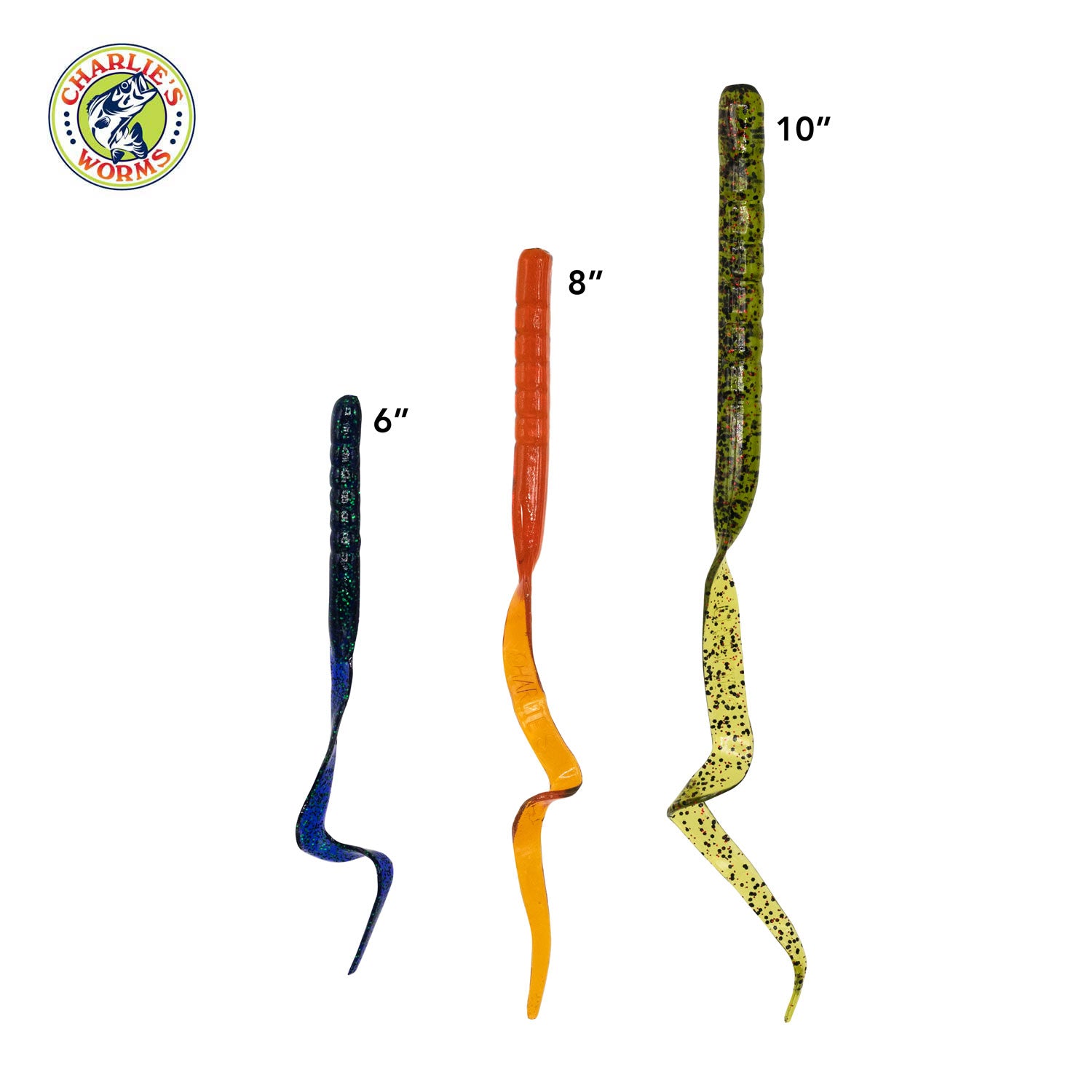 Charlie's Worms Swimming Worm Sizes