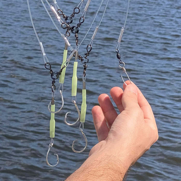 deep sea fishing hook Deep Drop Rig 200lb Mono, 4, 10/0 Hooks: Deep Drop Rig