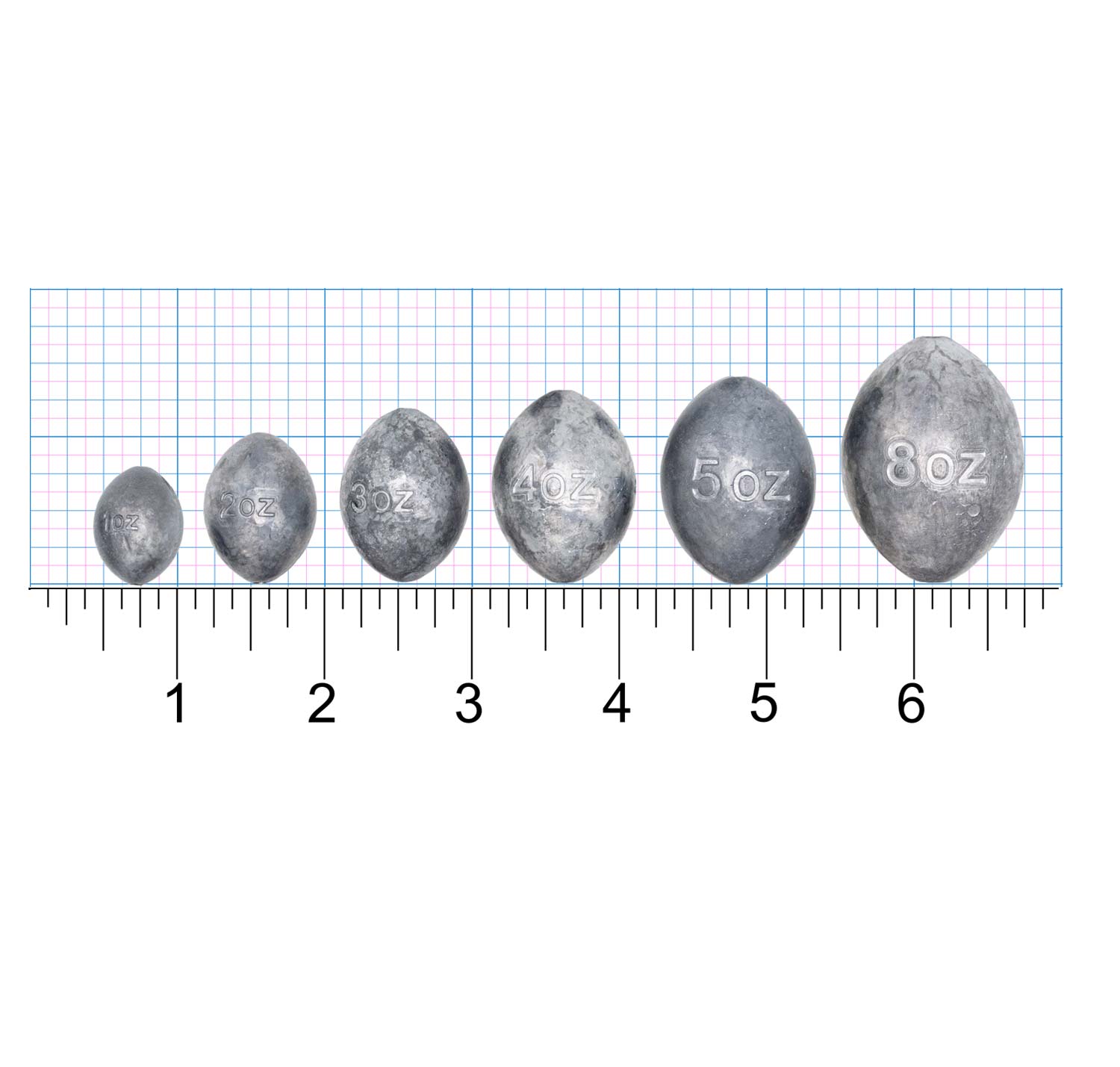 Rite Angler Egg Sinker Size Chart