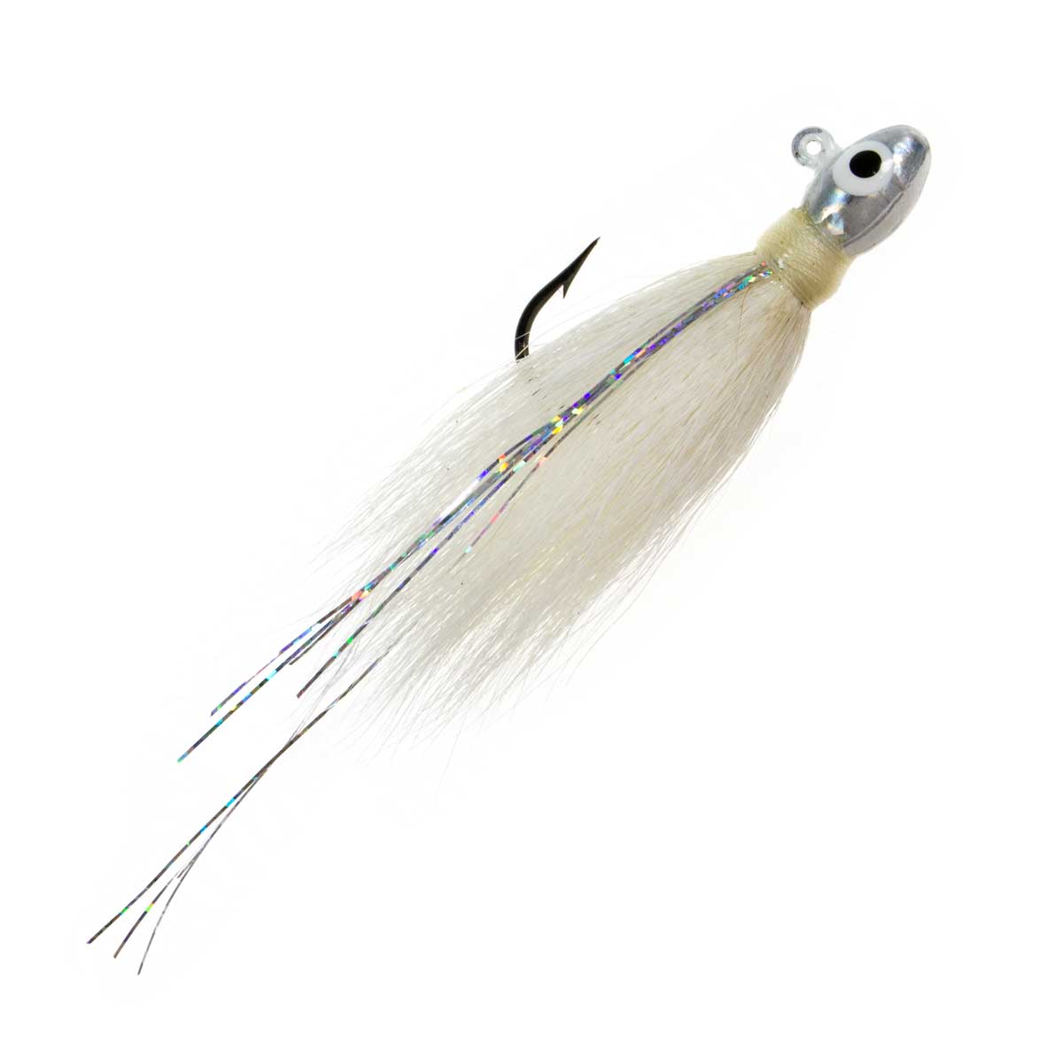 Pompano Bucktail Jig Silver Shad