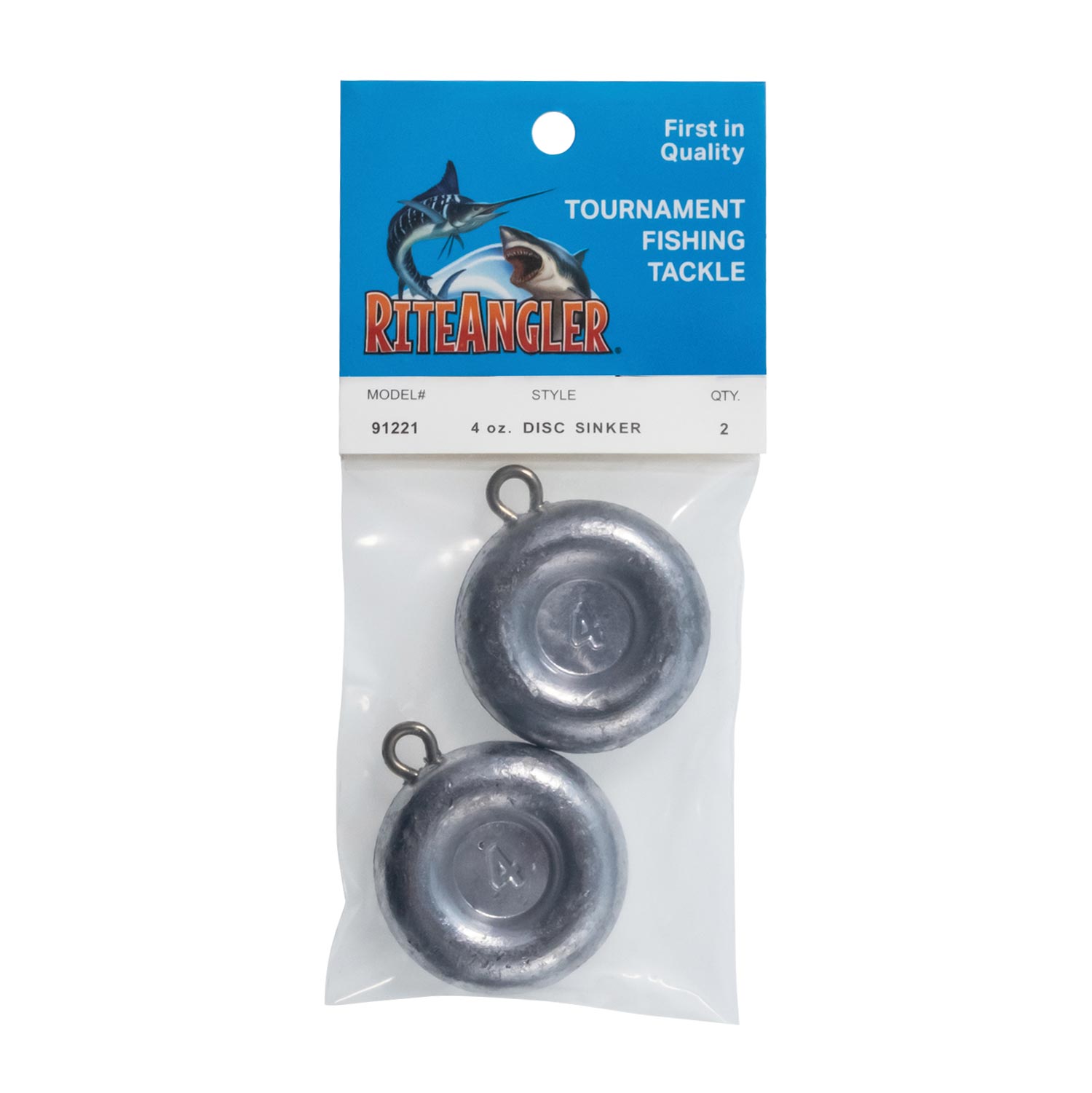 Rite Angler Lead Disc Sinker package