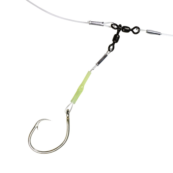 deep sea fishing hook dst Deep Drop Wreckfish Rig, 400lb Mono 5 Hooks