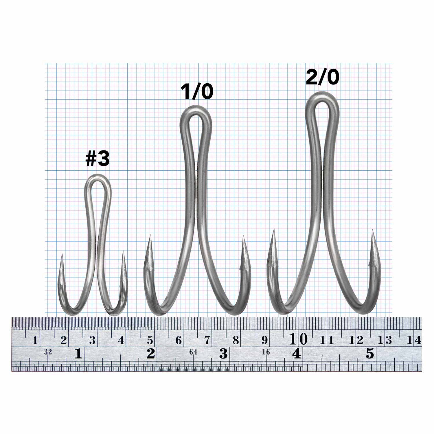 Rite Angler Double Fang Hook Sizes
