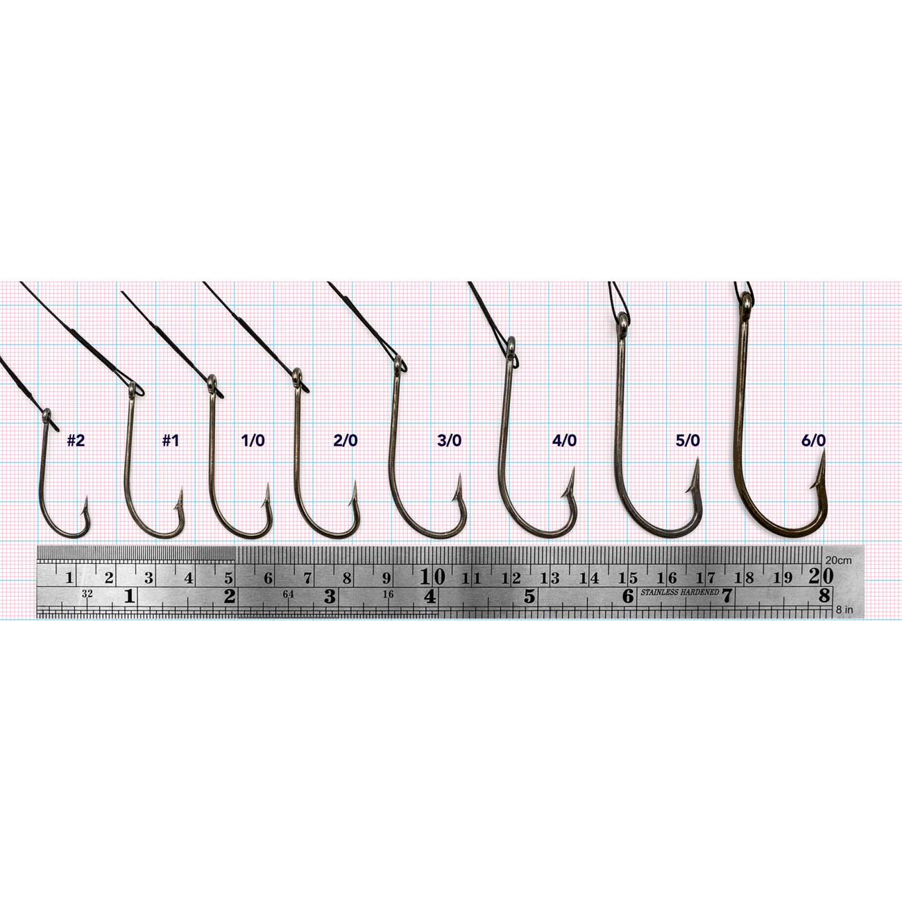 Rite Angler wire leader Hook Rig Hook Sizes Grid