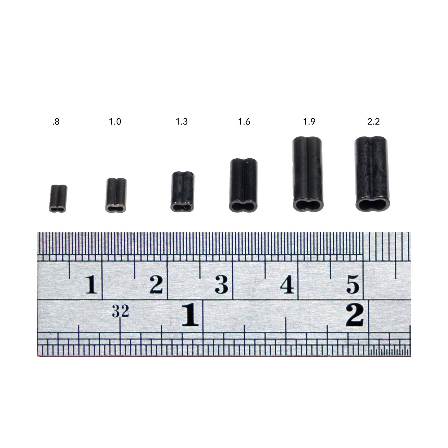 Rite Angler Mini Double Barrel Crimp Sleeve Size