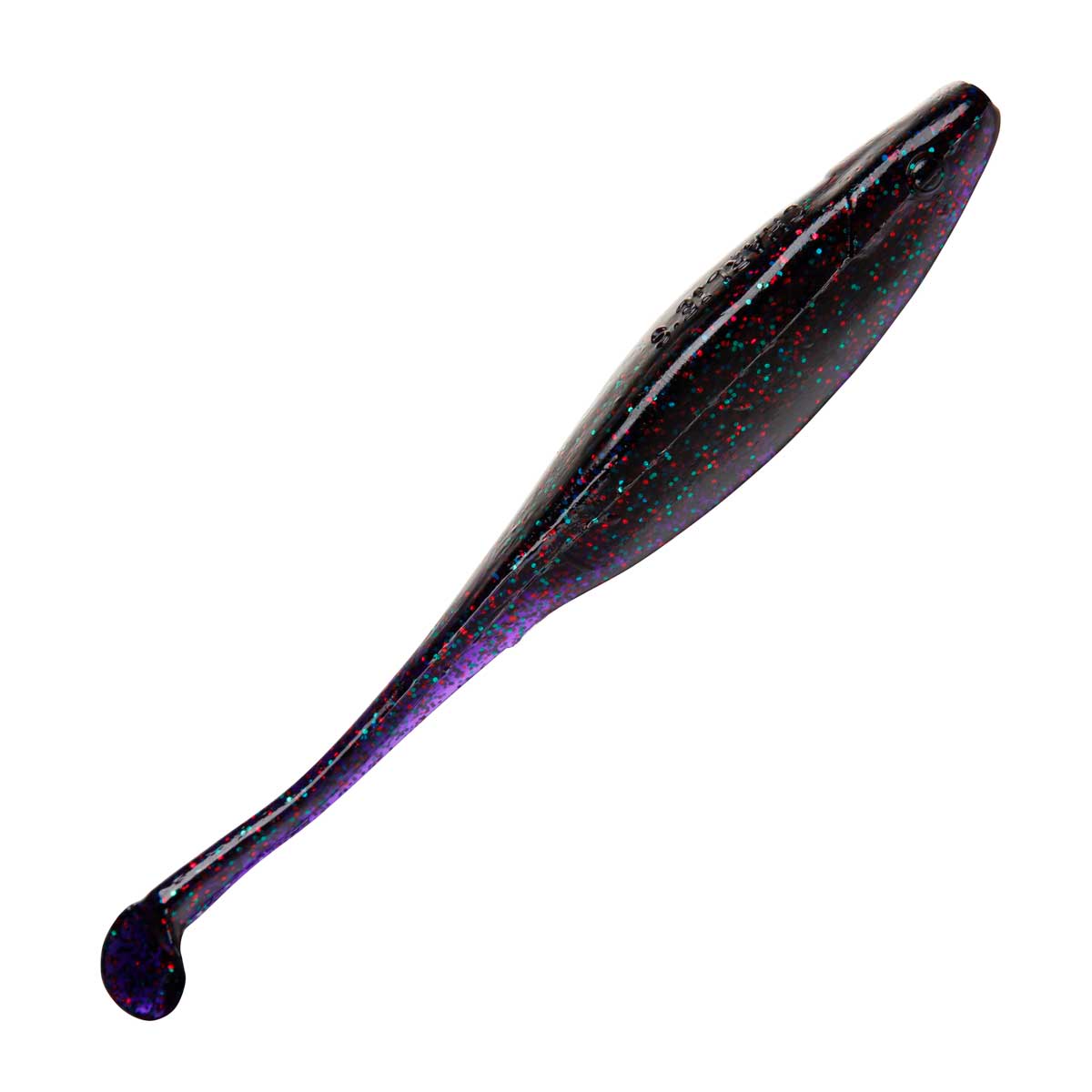 charlie's worms Twitchin Shad black grape green red glitter