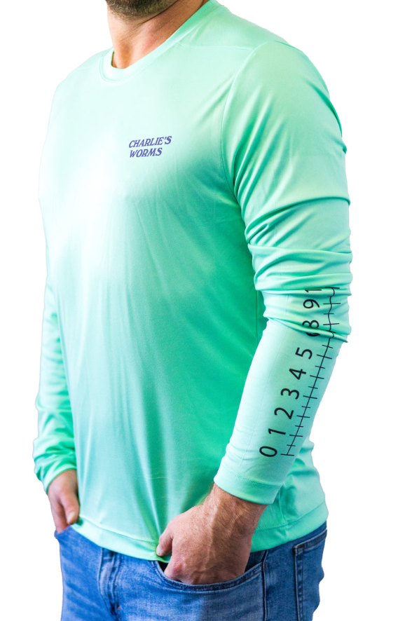 Men's XL Long Sleeve T-Shirt Weekender SPF 50 Aqua Crewneck Fishing Shirt