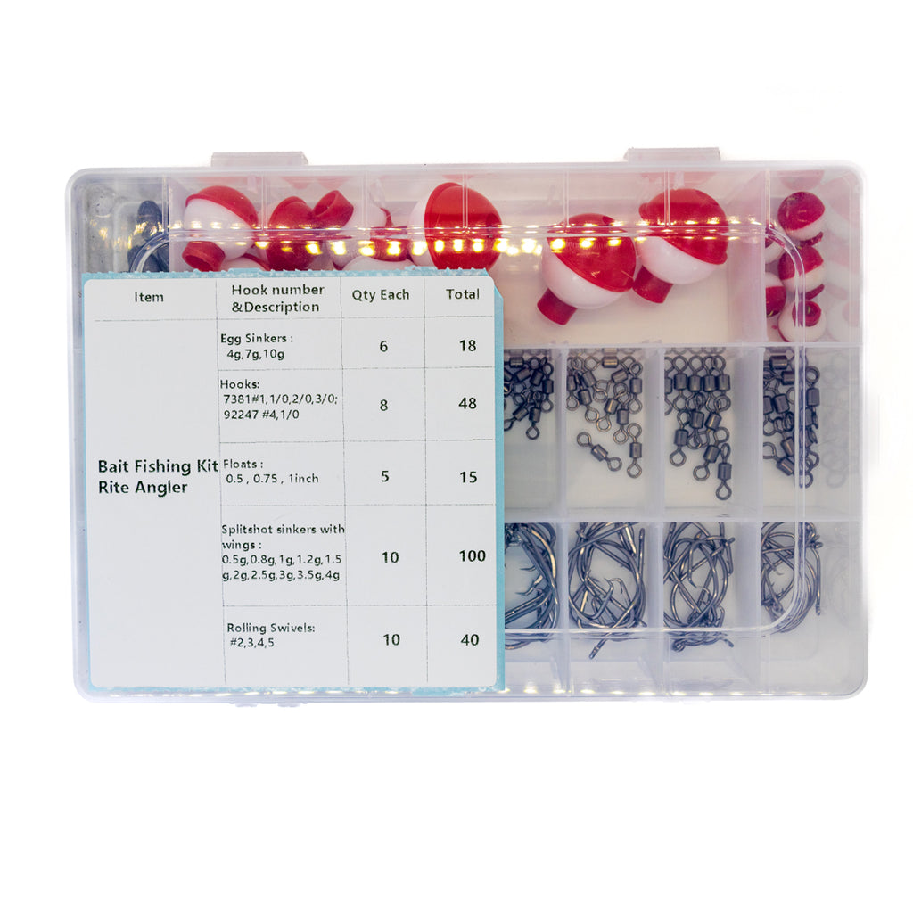 Live Bait & Fishing Kit 222 pcs Rite Angler