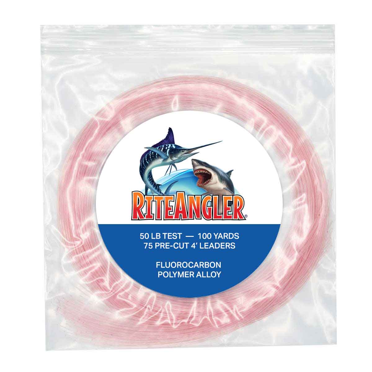 2) Yo-Zuri HD Fluorocarbon Leader Fishing Line 12 lbs Pink ~ 60