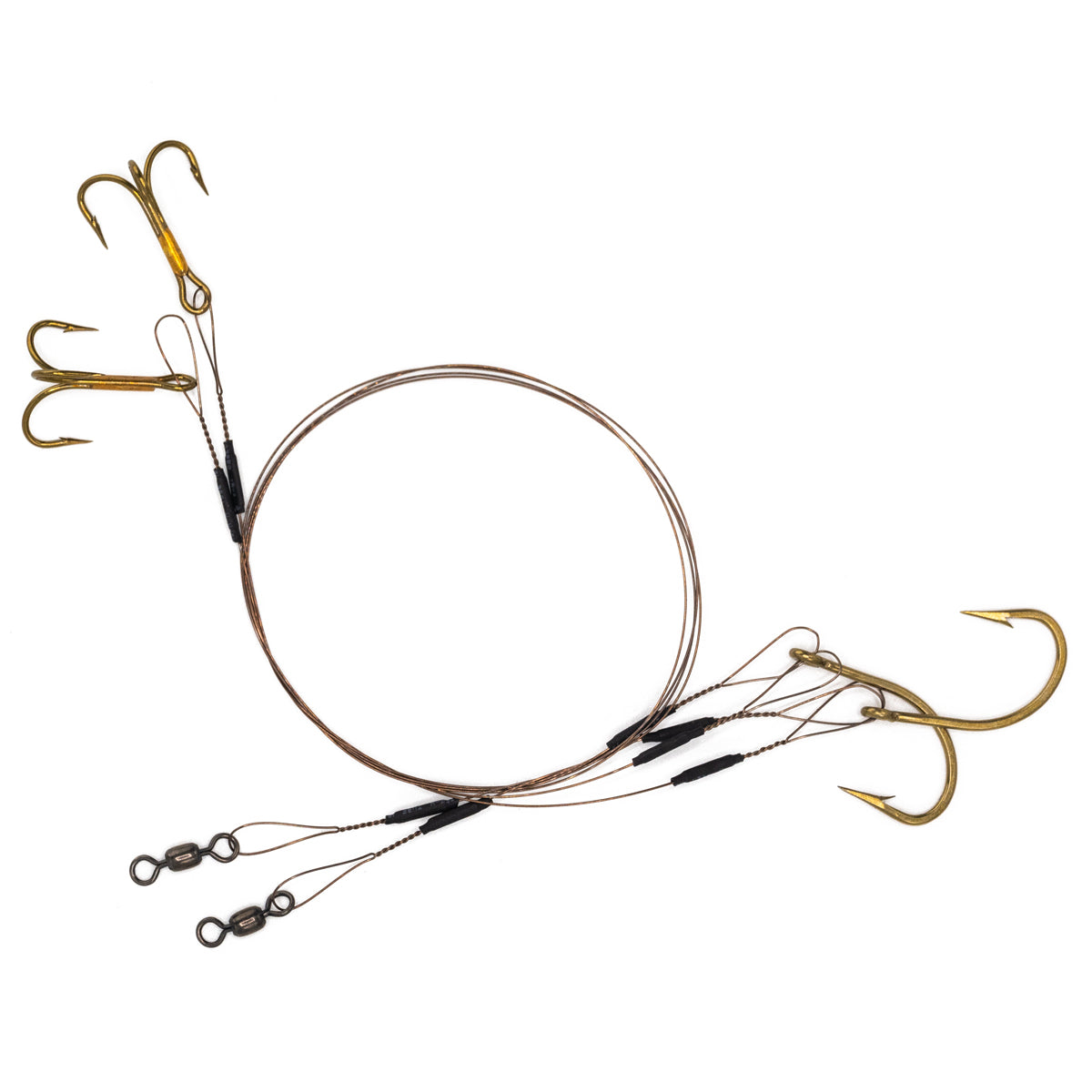 Single Drop Fishing Leaders (4 pk)- Wire Leader with 6/0 Circle
