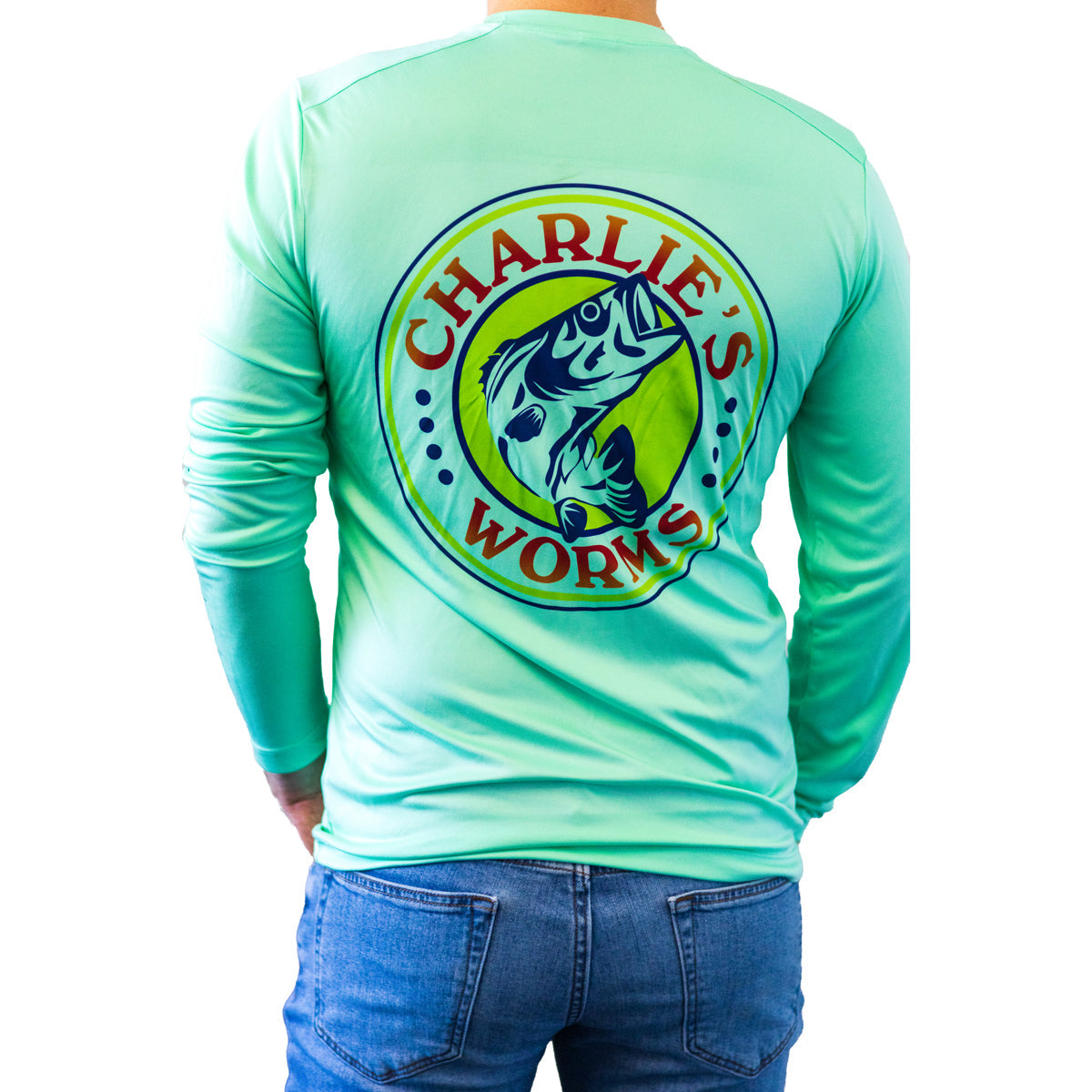 Charlie's Worms UPF 50 High Performance Fishing Shirts XL