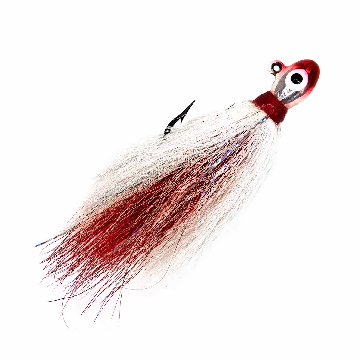 Charlie's Pompano Bucktail Jig (2 Pack) - Red Shad / 1/4oz.