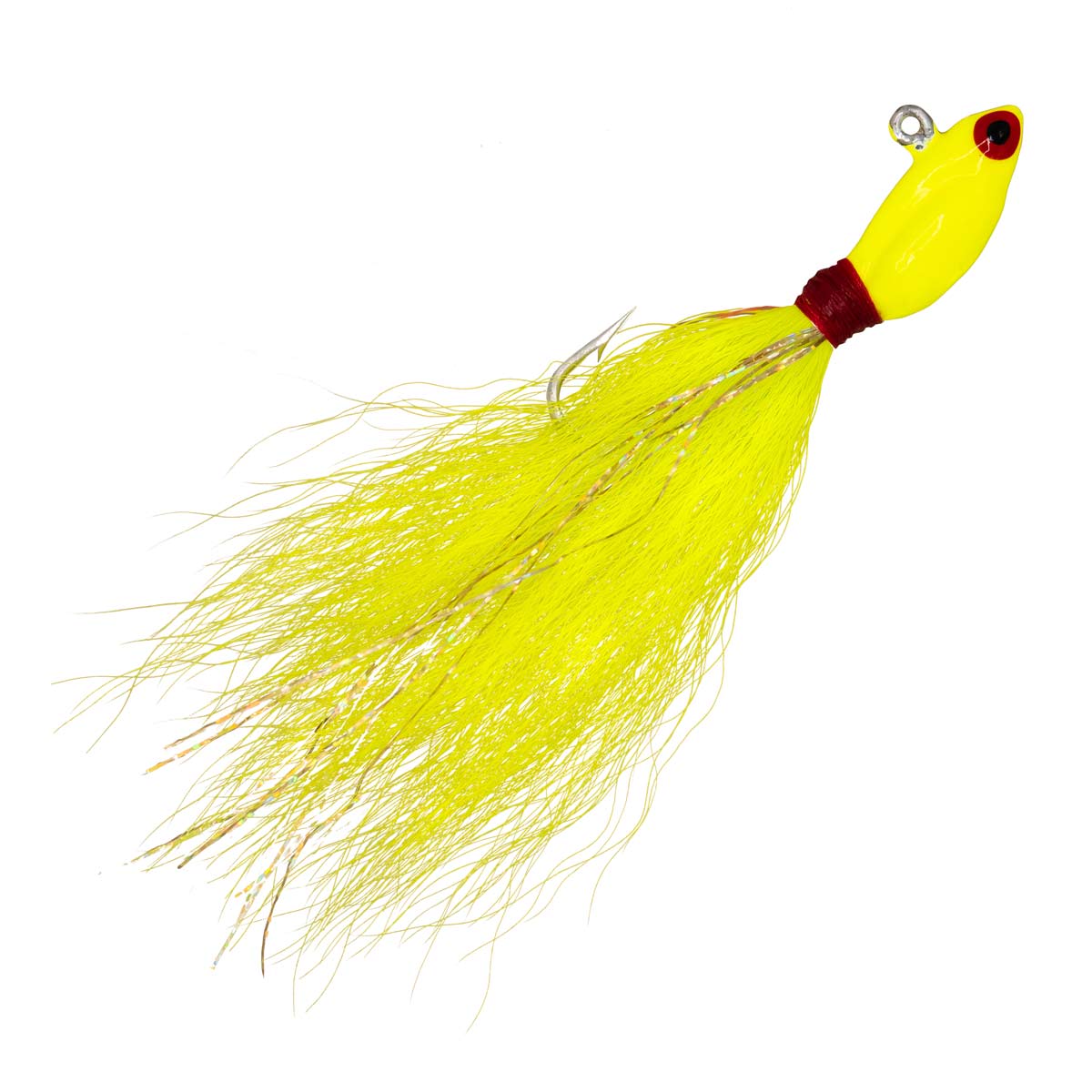 potbelly Bucktail Jig 3/8 oz Chartreuse
