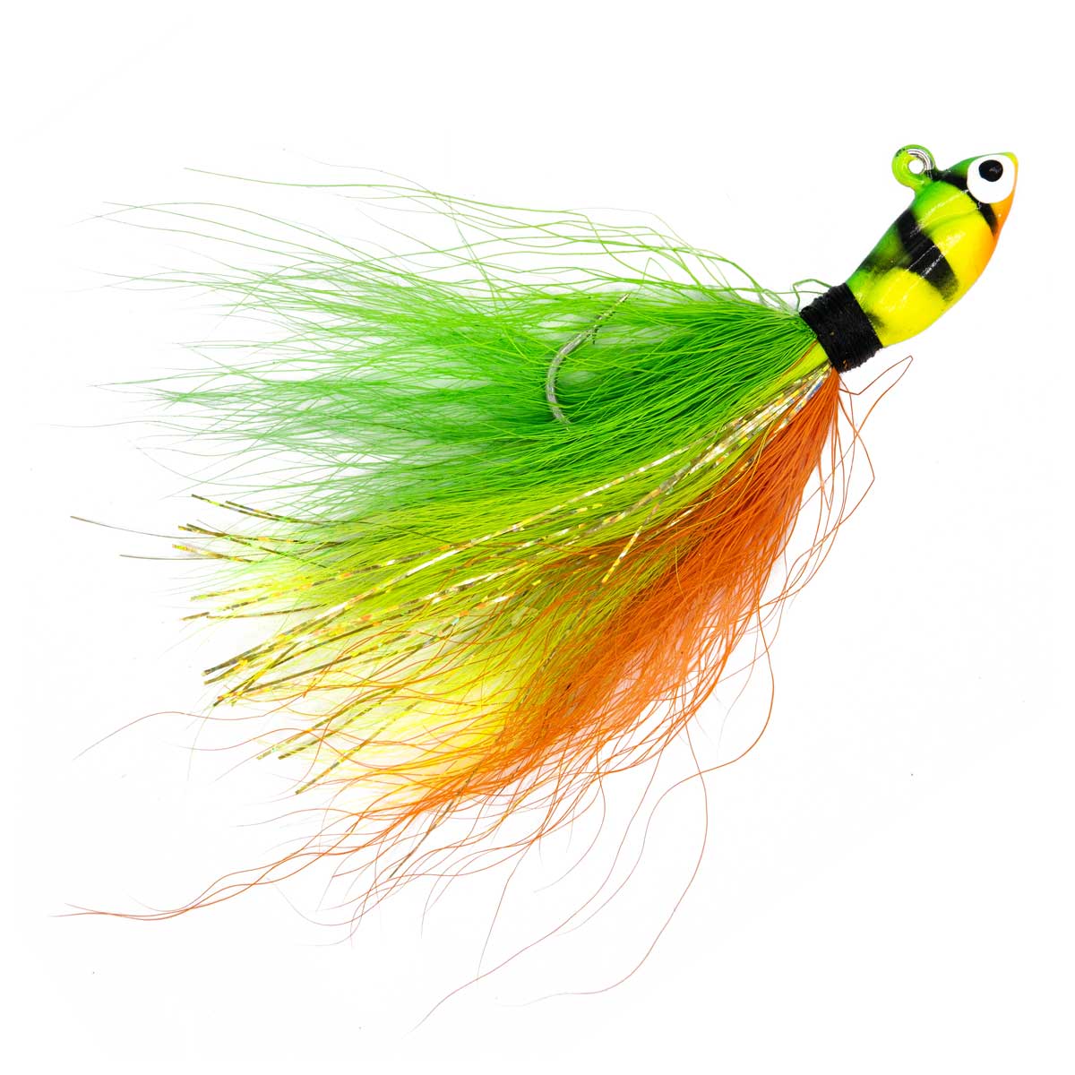 Kalin's Hand-Tied Bucktail Jig - 1/4 oz. - Glow/Orange/Chartreuse