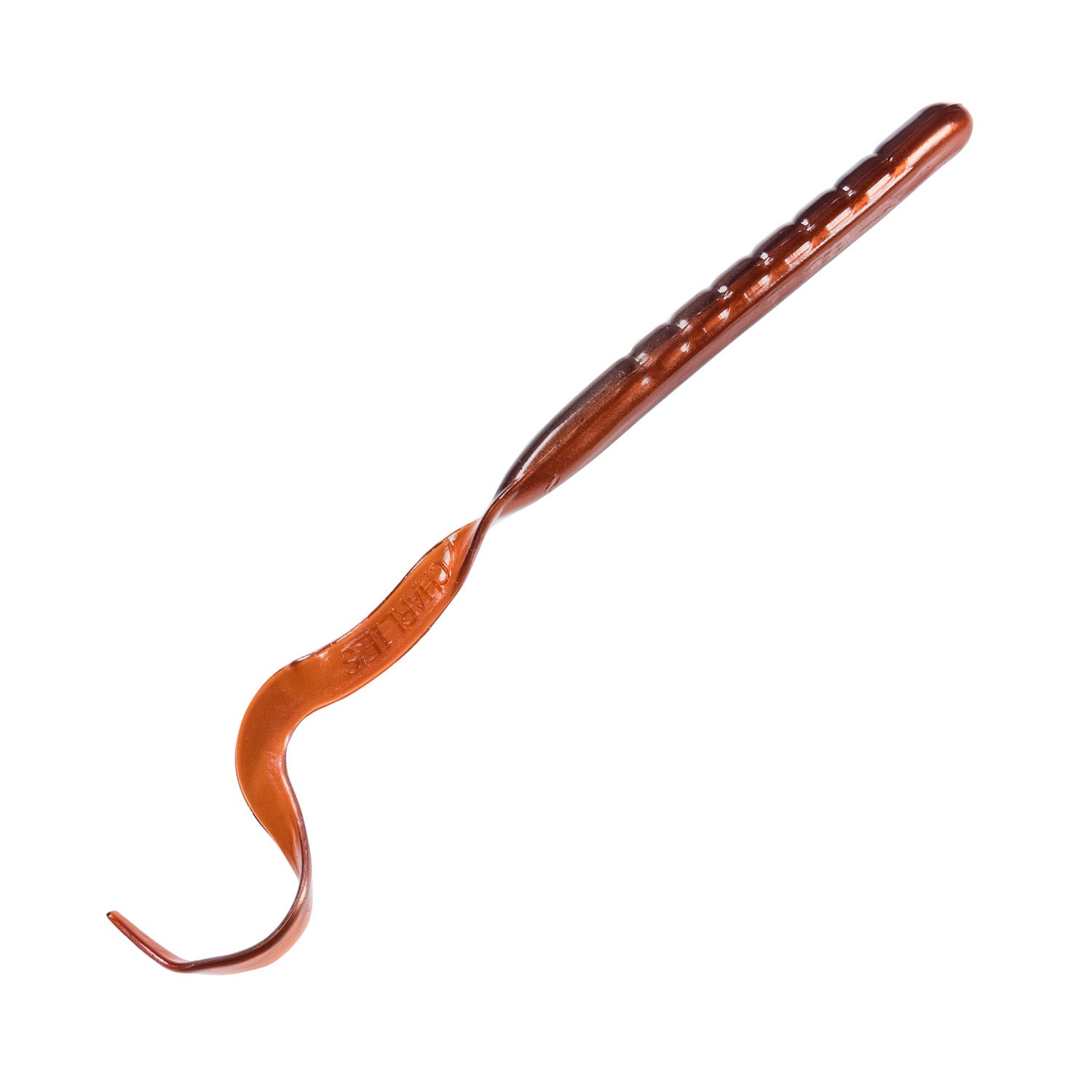 7.5 Classic Ribbon Tail Worm Color: Red Shad Green Flake 30 count pack  (Pre Order 2-3 Weeks)