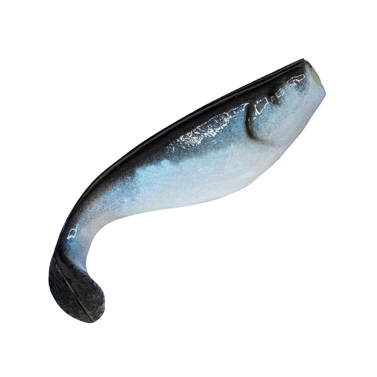 Charlie's Baby Shad (12 Pack) - Pearl Blue Tint Black Back