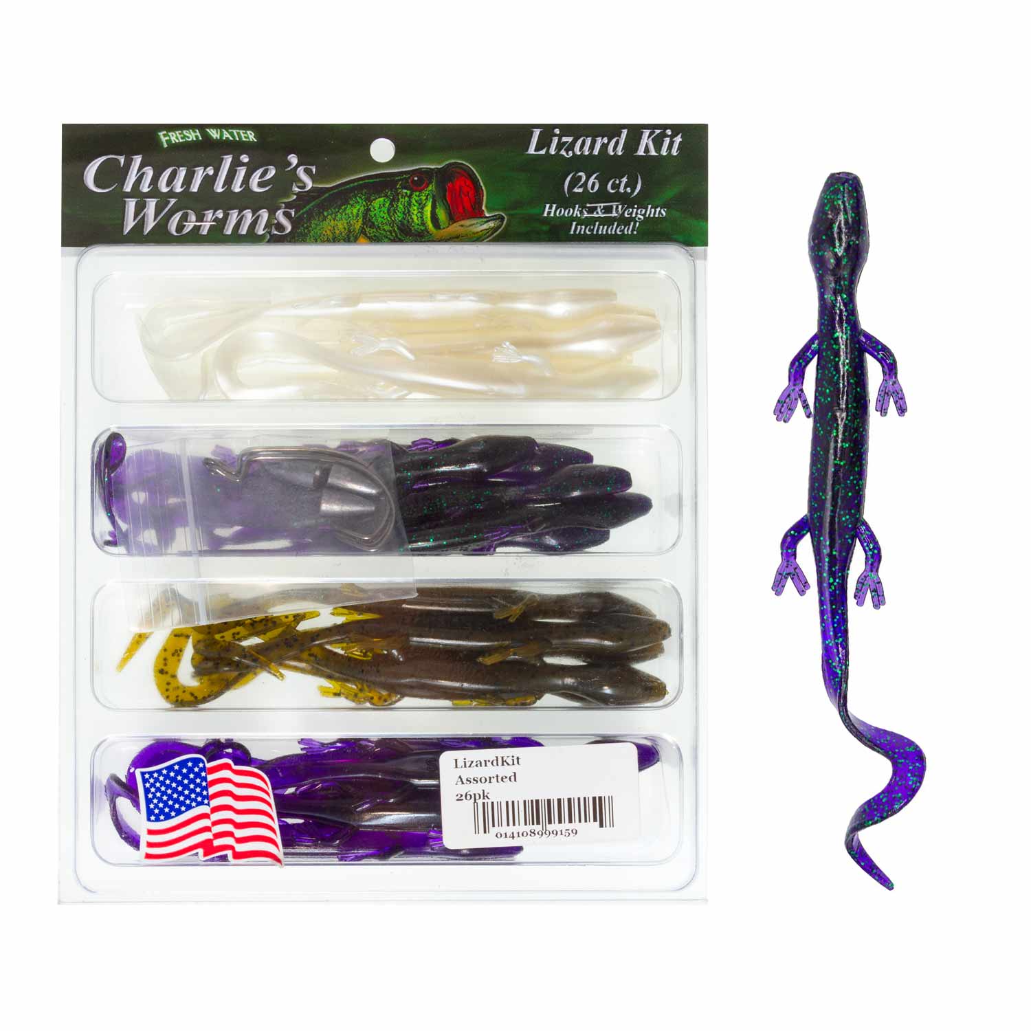 Charlies Worms Gecko Lizard Kit 2