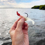 Saltwater jig head with charlie's worms Baby Shad soft bait