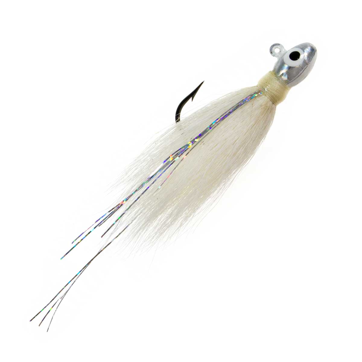 Charlie's Pompano Bucktail Jig (2 Pack) - Silver Shad / 1/4oz.