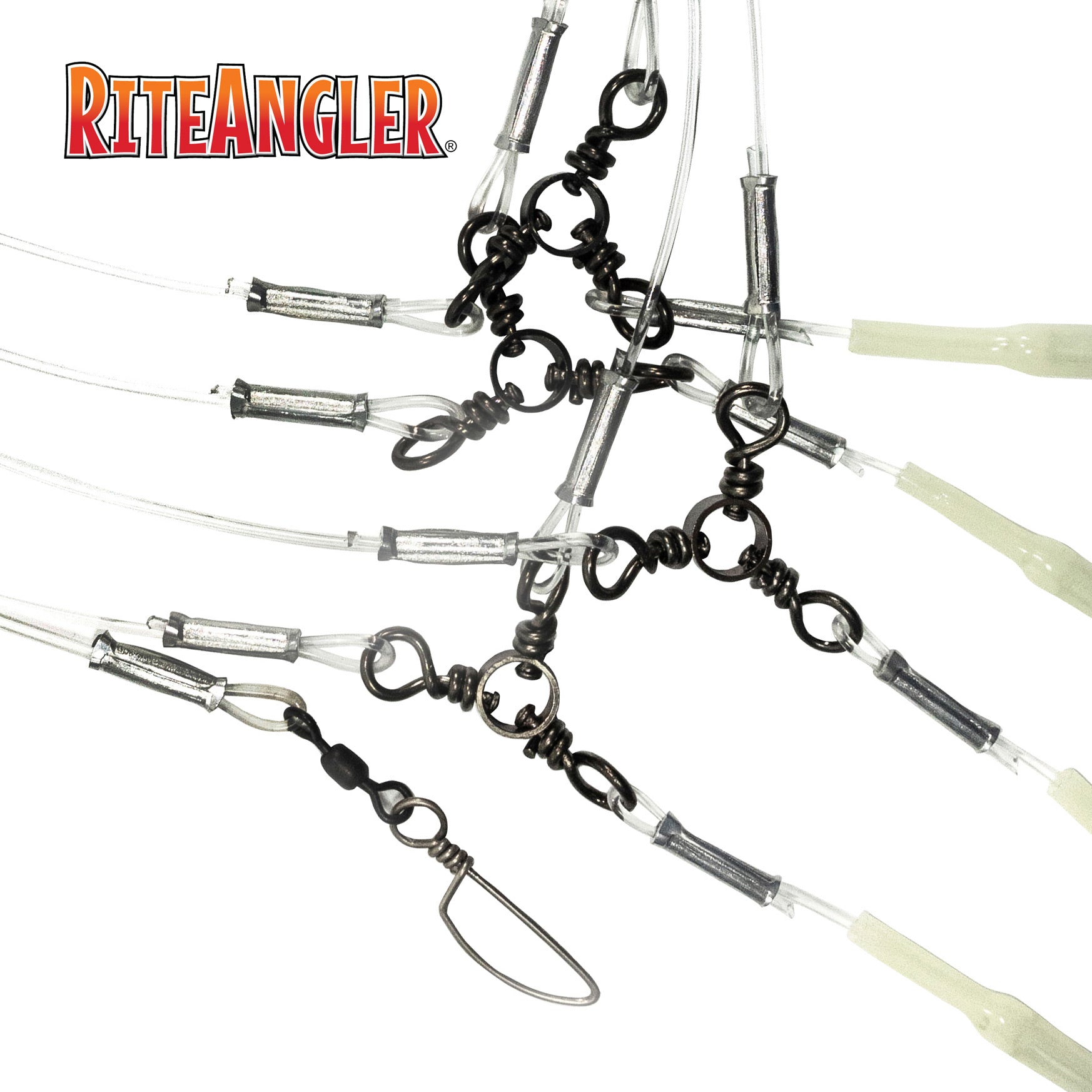 Fishing Hooks with Leader,Deep Drop Rigs,9 Circle Hooks Fishing rig,  Stainless Steel Wire Fishing Leaders with Swivel, Snap, Beads, Leader,Hooks…