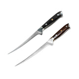 rite angler german steel fillet knife ebony and sandalwood handles