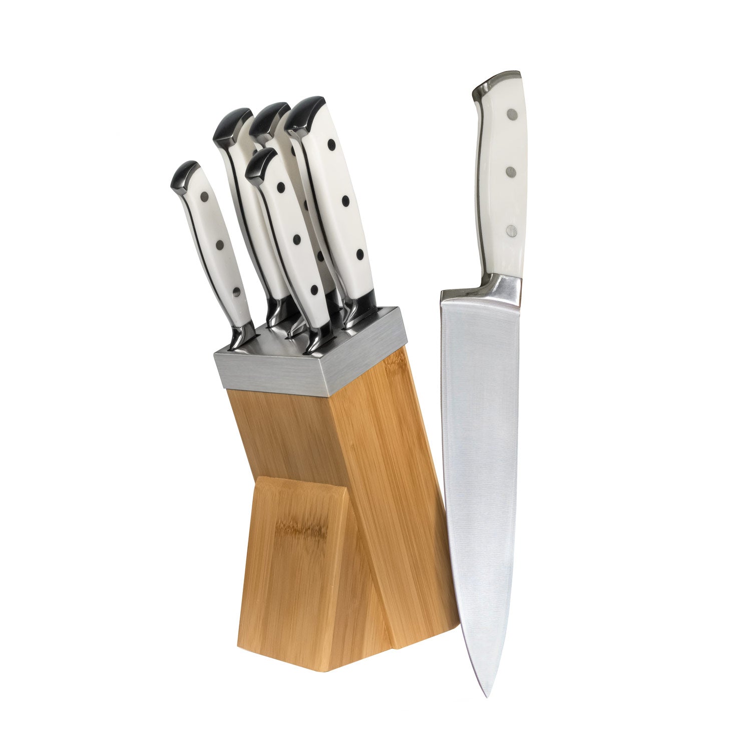 Rite Angler Bamboo Block kitchen knife set