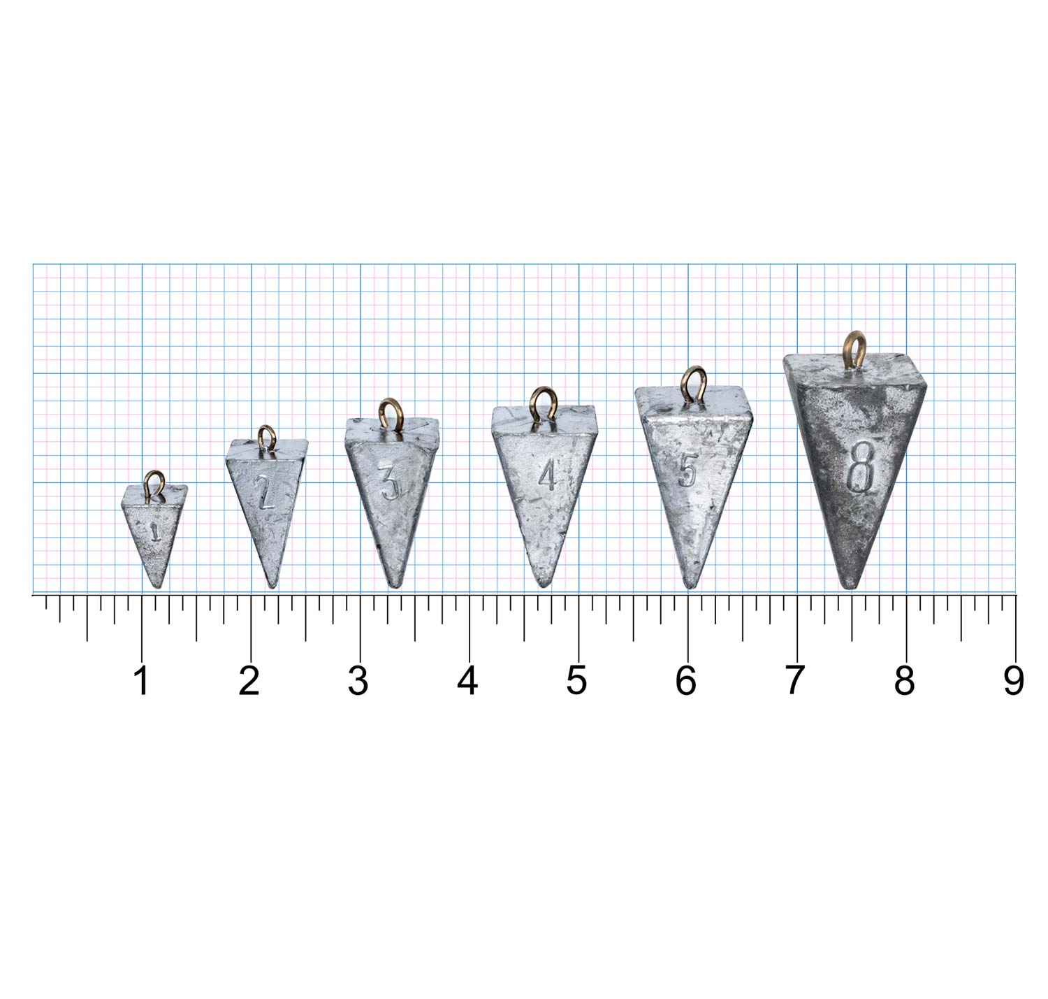 Lead Pyramid Sinkers 6 Lbs 1-2-3-4-5-6-8-10 Oz Any Combination Of Sizes -  קרמיקה אביב