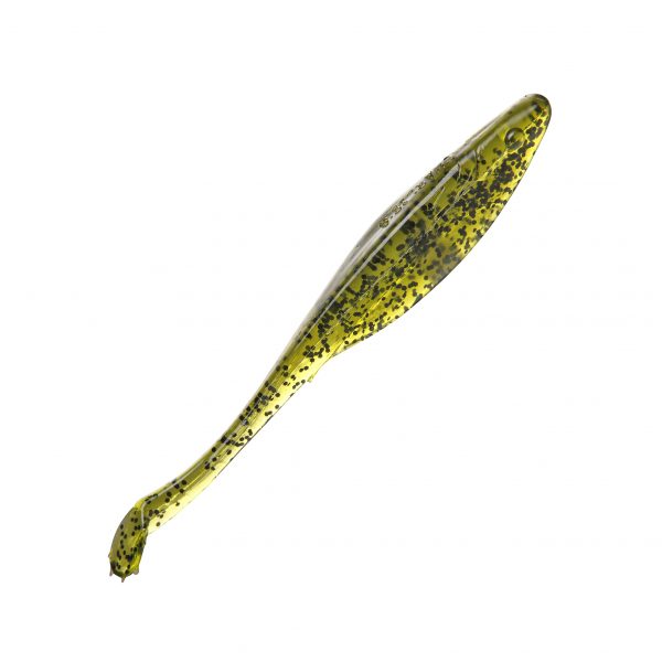 Charlie's Worms twitchin' shad fishing soft bait in watermelon seed color